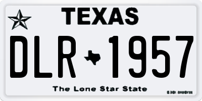TX license plate DLR1957