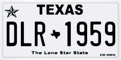 TX license plate DLR1959