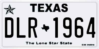 TX license plate DLR1964