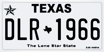 TX license plate DLR1966