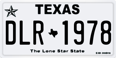 TX license plate DLR1978
