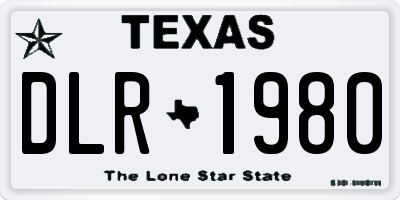 TX license plate DLR1980