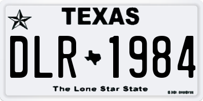TX license plate DLR1984