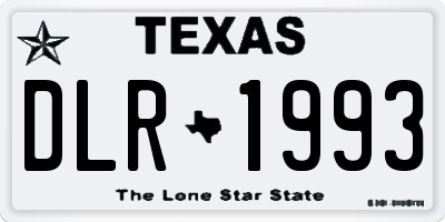 TX license plate DLR1993