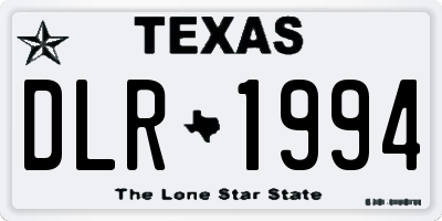 TX license plate DLR1994