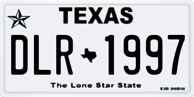 TX license plate DLR1997