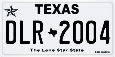 TX license plate DLR2004
