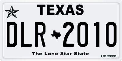 TX license plate DLR2010