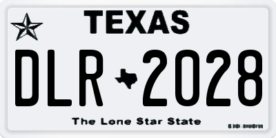 TX license plate DLR2028