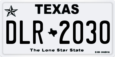 TX license plate DLR2030