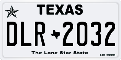 TX license plate DLR2032