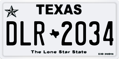 TX license plate DLR2034