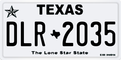 TX license plate DLR2035