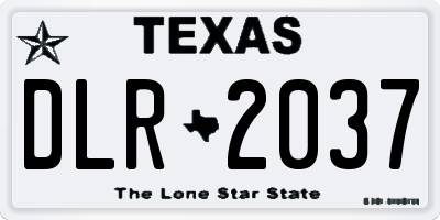 TX license plate DLR2037