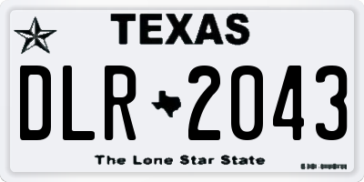 TX license plate DLR2043