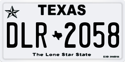 TX license plate DLR2058