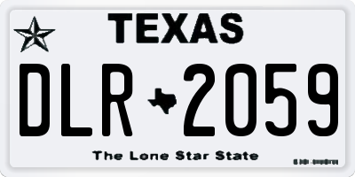 TX license plate DLR2059