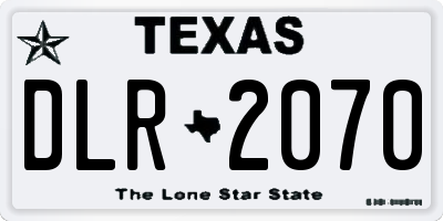 TX license plate DLR2070