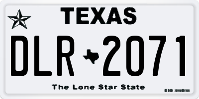 TX license plate DLR2071