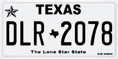 TX license plate DLR2078