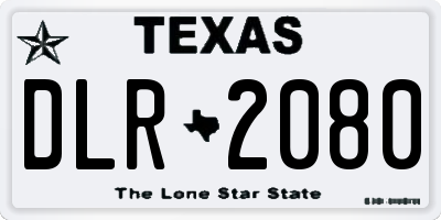 TX license plate DLR2080