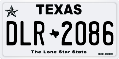 TX license plate DLR2086