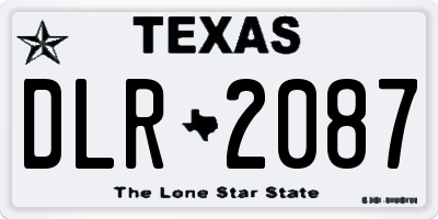 TX license plate DLR2087