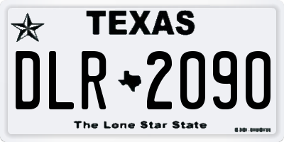 TX license plate DLR2090