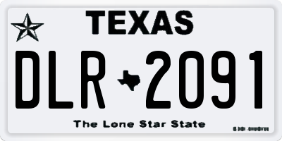TX license plate DLR2091