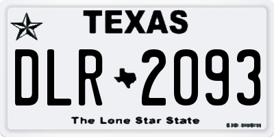 TX license plate DLR2093