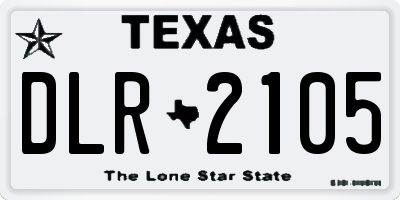 TX license plate DLR2105