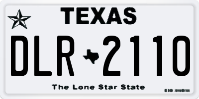 TX license plate DLR2110