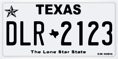 TX license plate DLR2123