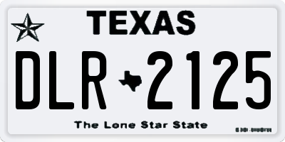 TX license plate DLR2125