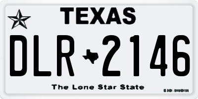 TX license plate DLR2146