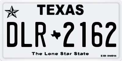 TX license plate DLR2162