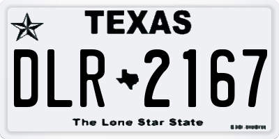 TX license plate DLR2167