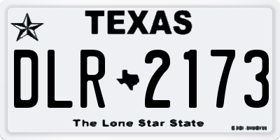 TX license plate DLR2173