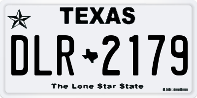 TX license plate DLR2179