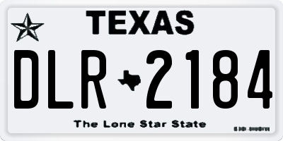 TX license plate DLR2184