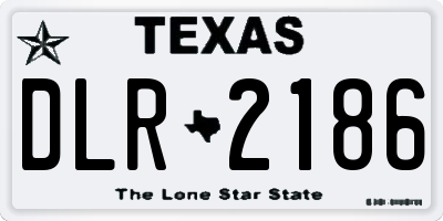 TX license plate DLR2186