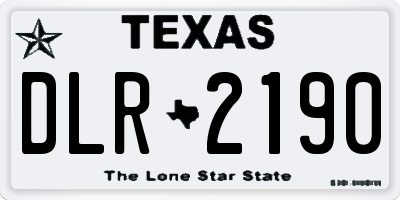 TX license plate DLR2190