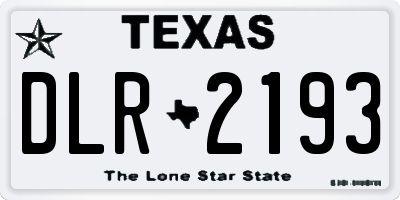 TX license plate DLR2193