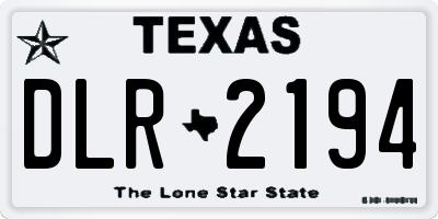 TX license plate DLR2194