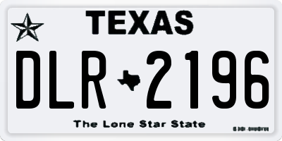 TX license plate DLR2196