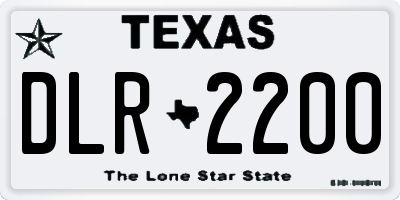 TX license plate DLR2200