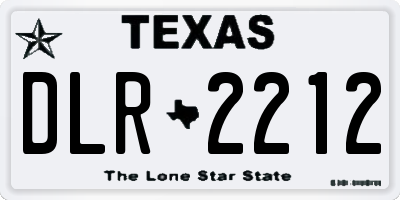 TX license plate DLR2212