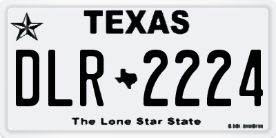 TX license plate DLR2224