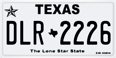TX license plate DLR2226