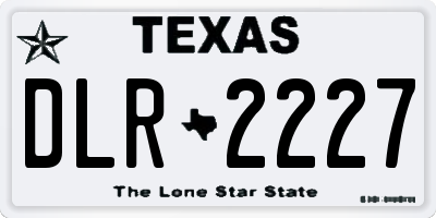 TX license plate DLR2227